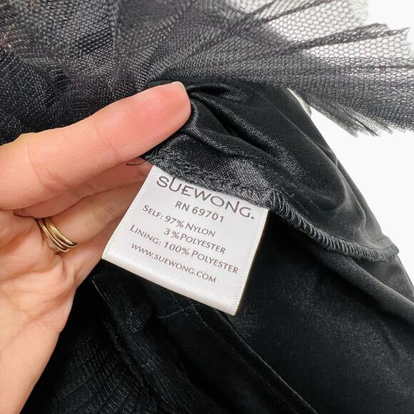 NWT Sue Wong Black Beaded Short Layered Dress Size‎ 2 - Picture 11 of 15